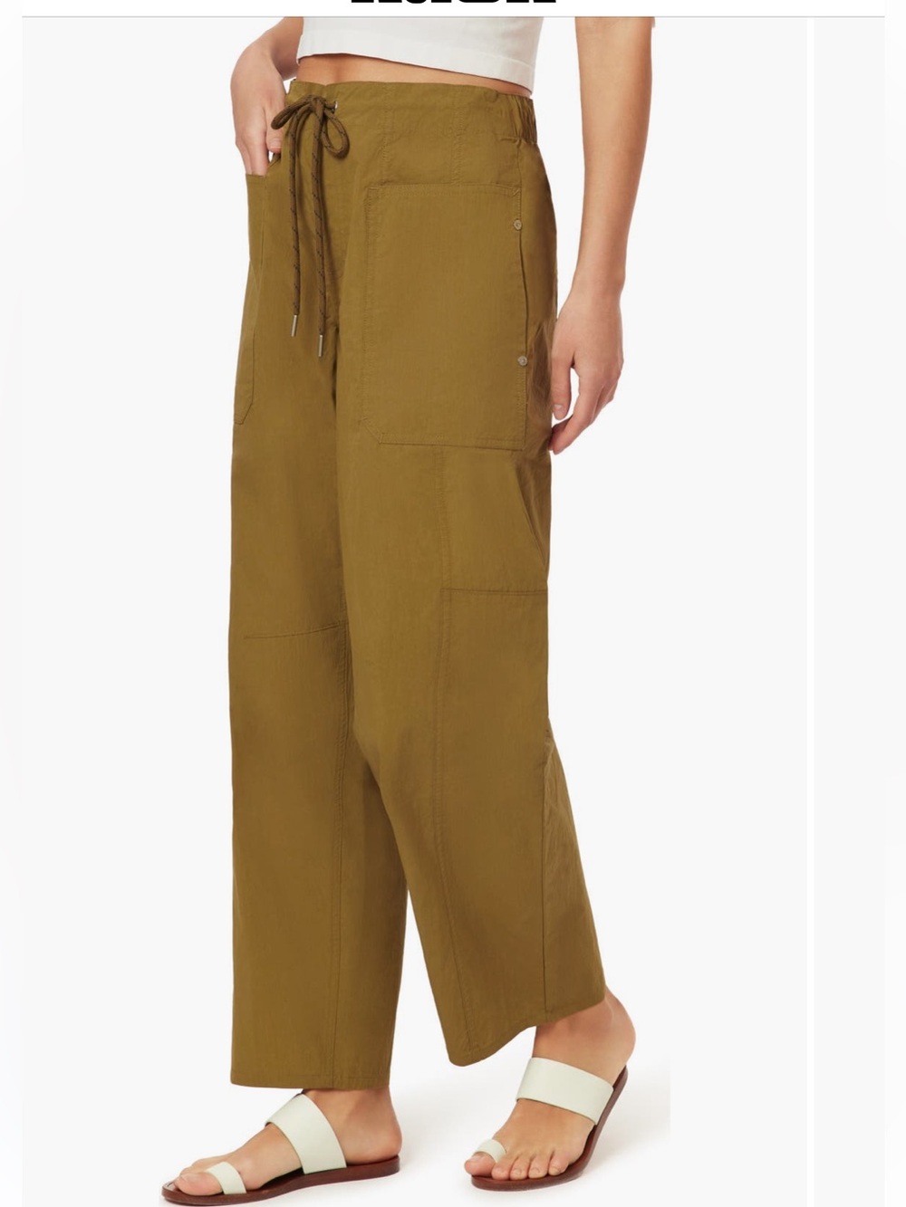 Scotch & Soda women’s Olive Cargo Drawstring Pants